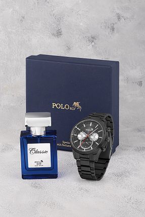 ساعت مچی مشکی مردانه 41-45 میلی متر polo air - کد 801461683