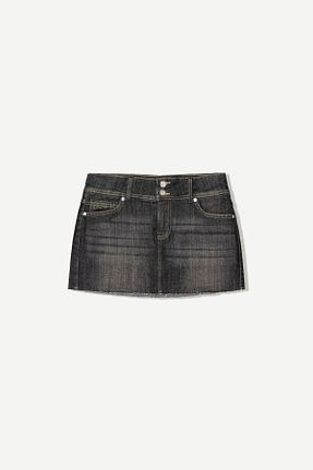 دامن مشکی زنانه پنبه ای Bershka - کد 897944181
