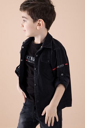 پیراهن مشکی بچه گانه رگولار Cansın Mini - کد 898627195