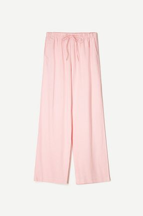 شلوار صورتی زنانه کتان Bershka - کد 897931209