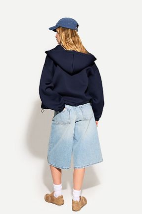 شلوارک و برمودا آبی زنانه اسلیم Bershka - کد 897944351