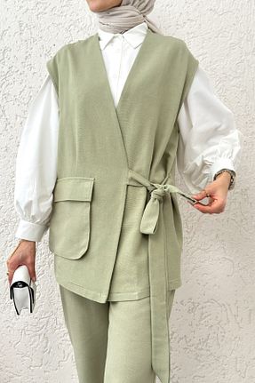 ست بالاتنه و پائین تنه سبز زنانه بافتنی Yefrastore - کد 897948177
