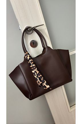 کیف دوشی قهوه ای زنانه چرم مصنوعی mivora - کد 897971043