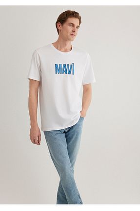 تیشرت سفید مردانه رگولار Mavi - کد 897975984