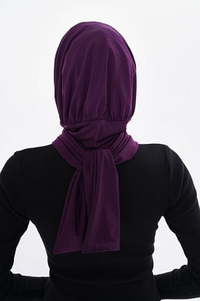 شال بنفش زنانه پلی ساتن FDCOLLECTİON - کد 897981121