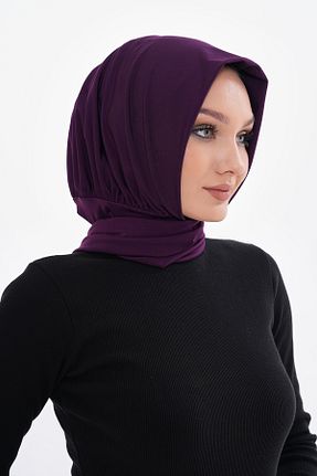 شال بنفش زنانه پلی ساتن FDCOLLECTİON - کد 897981121