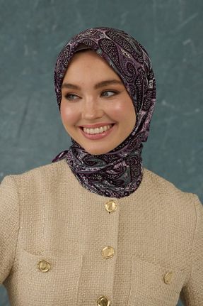 روسری بنفش پنبه پلی استر İpekhan - کد 897984855
