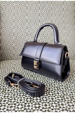 کیف دوشی مشکی زنانه چرم مصنوعی çantamgelsin - کد 897983208