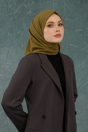 روسری قهوه ای پلی استر İpekhan - کد 897985049