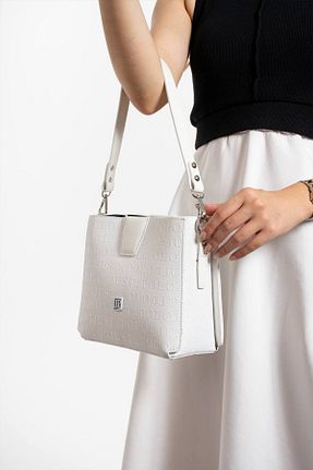 کیف دوشی سفید زنانه چرم مصنوعی Just Polo - کد 748756105