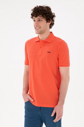 پولوشرت نارنجی مردانه %100 پنبه U.S. Polo Assn. - کد 833232913