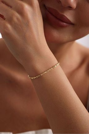 دستبند طلا طلائی زنانه 14 عیار Sembol Gold - کد 898611960