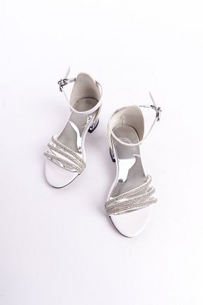 کفش مجلسی سفید بچه گانه پاشنه ضخیم KATEYLER - کد 898047567