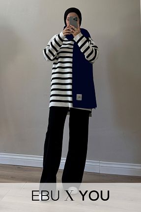 شال گردن سرمه ای زنانه Selanik ebu prive - کد 898056851