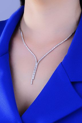 ست نقره سفید زنانه زیرکن BARIŞ TAKI - کد 42569967