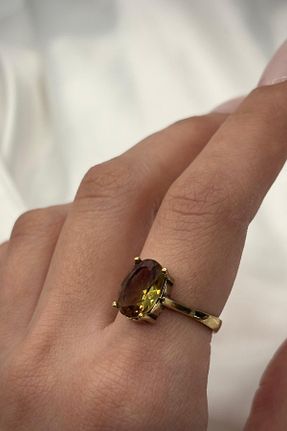 انگشتر جواهر رنگی زنانه سنگ طبیعی Leo