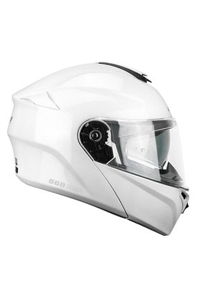 کلاه ایمنی موتور سواری سفید چانه بازشو CGM - کد 898090227