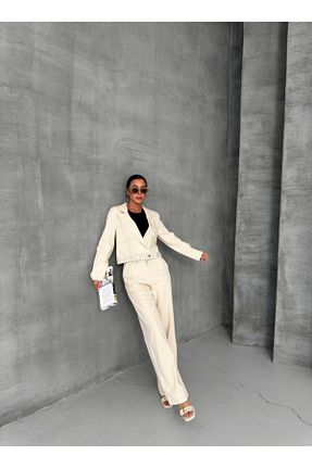 کت سفید زنانه Gabardin xAsprin Fashion - کد 898634986