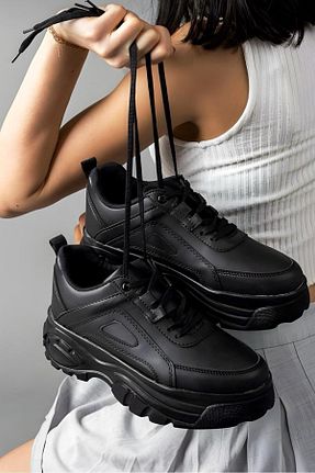 کفش اسنیکر مشکی زنانه بند دار AlbiShoes - کد 898095358