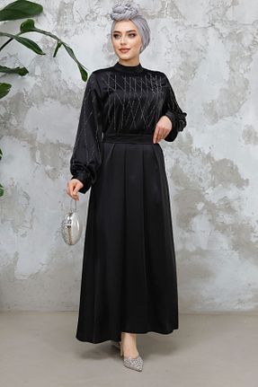 لباس حجاب مشکی زنانه رگولار Neva Style - کد 898094504