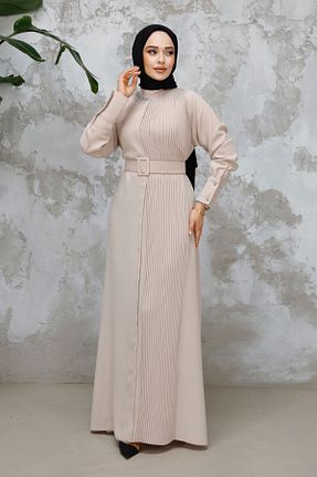 لباس حجاب بژ زنانه رگولار Neva Style - کد 898094947