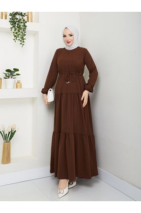 لباس قهوه ای زنانه پنبه ای modapark.ist - کد 891520717