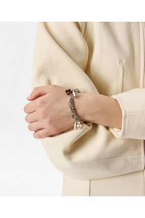 دستبند جواهر طوسی زنانه فلزی Twist - کد 898100834