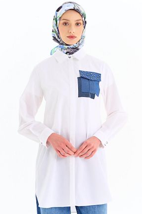تونیک حجاب سفید زنانه رگولار Tuğba - کد 898231795