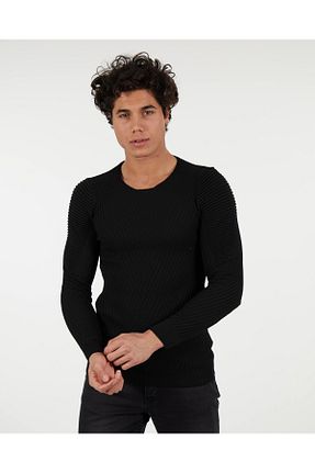 پلیور مشکی مردانه ساده elkumoda - کد 898112924