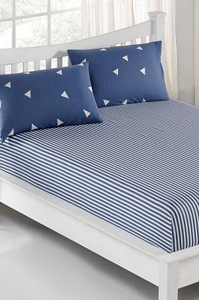 ست ملحفه تکنفره آبی کش دار Eponj Home - کد 94391979