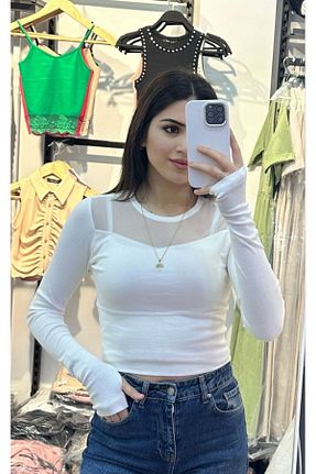 بلوز سفید زنانه ساده VIDA LOCA - کد 898113872