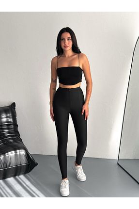 ساق شلواری مشکی زنانه بافت Zula Moda - کد 898120639
