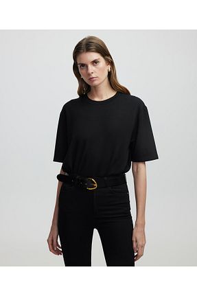 تیشرت مشکی زنانه Relaxed İpekyol - کد 898801347