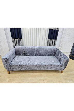 کاور مبل طوسی مخمل Rişte Home - کد 898802356