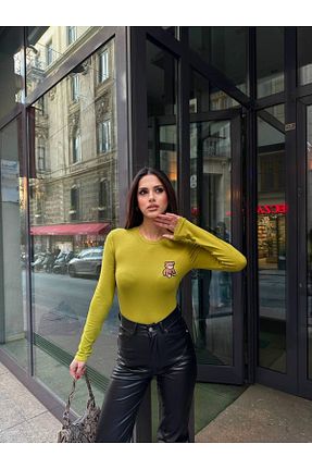 بلوز سبز زنانه ساده sportiness - کد 898141549