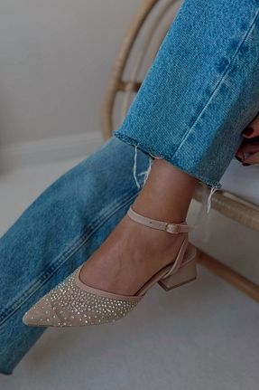 کفش پاشنه بلند کلاسیک بژ زنانه سنگ POLKA STORE - کد 898161110