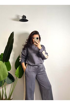ست گرمکن طوسی زنانه پنبه پلی استر serayatilebutik - کد 898162222