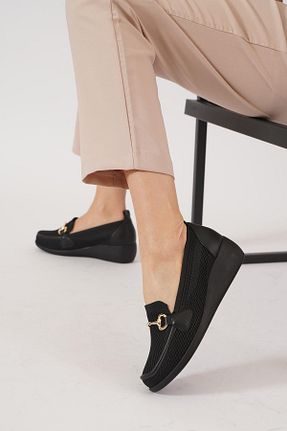 کفش پاشنه بلند پر مشکی زنانه پاشنه متوسط (5-9 سانتی متر) Moda Pie - کد 898160545