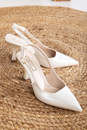 کفش استایلیتو سفید پاشنه نازک Mc vay Shoes - کد 898810300