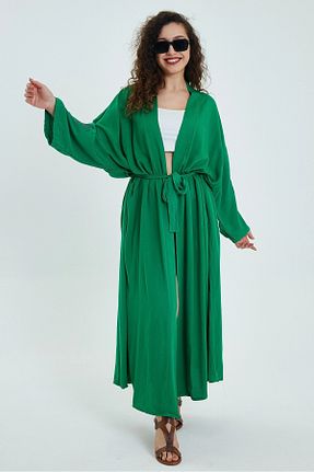 کافتان و کیمونو سایز بزرگ سبز زنانه بافتنی bacc - کد 820188289