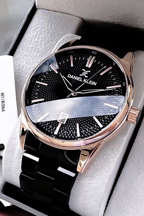 ساعت مچی مشکی مردانه 43 میلی متر Daniel Klein - کد 870042478
