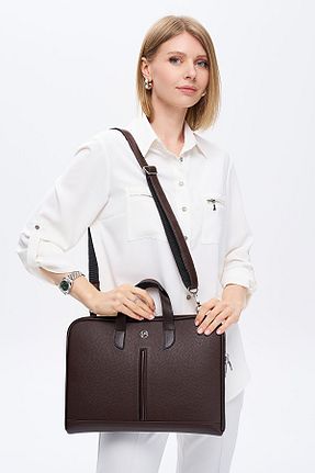 کیف نوت بوک قهوه ای MORCA - کد 70146072