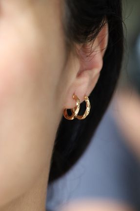 گوشواره طلا طلائی زنانه 14 عیار Yenigün Kuyumculuk - کد 898823053