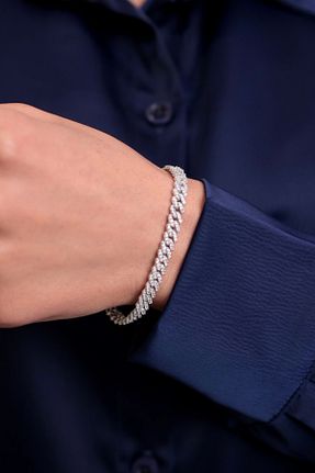 دستبند نقره زنانه 925 عیار Kiriş Gümüş - کد 845067020