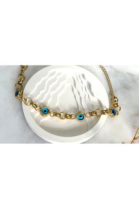 دستبند استیل (فولاد) زرد زنانه استیل ضد زنگ arya luxe - کد 898183898