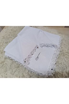 روسری سفید پنبه ای hoaryage - کد 898183833