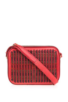 کیف دوشی قرمز زنانه چرم خالص Gön - کد 305377228