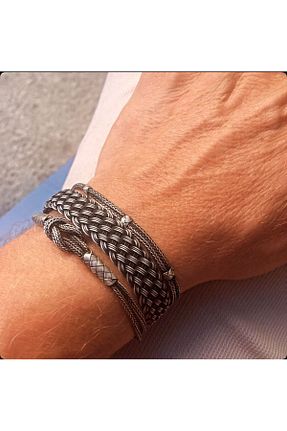 دستبند نقره متالیک زنانه 925 عیار ES - کد 898188484