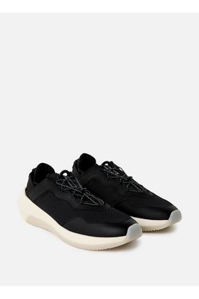 کفش اسنیکر مشکی مردانه بند دار Emporio Armani - کد 898189679