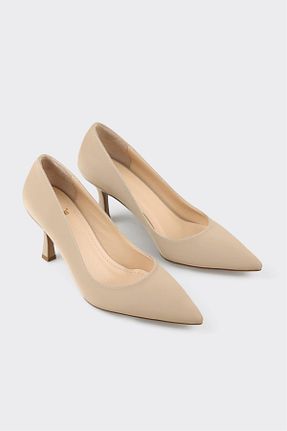 کفش استایلیتو بژ پاشنه نازک Elle - کد 899550579